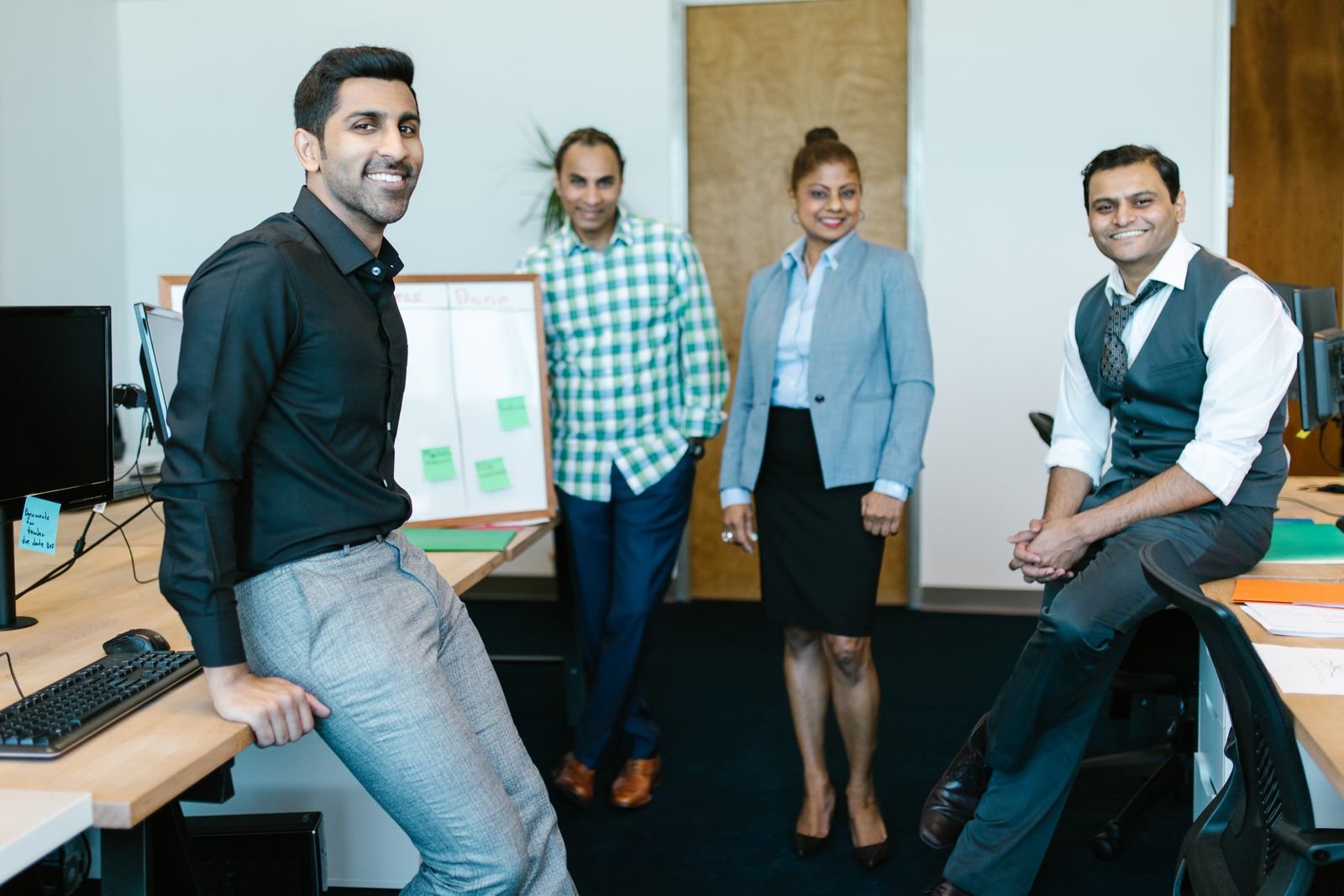Indian IT professionals collaborating in a modern Bangalore office